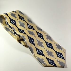 Teagues Hilton Head SC silk tie rain drops 3.75"W